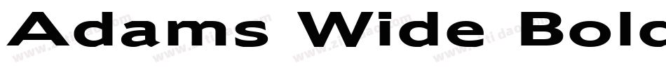 Adams Wide Bold Italic字体转换